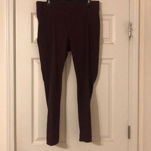 1 pair of maroon pants